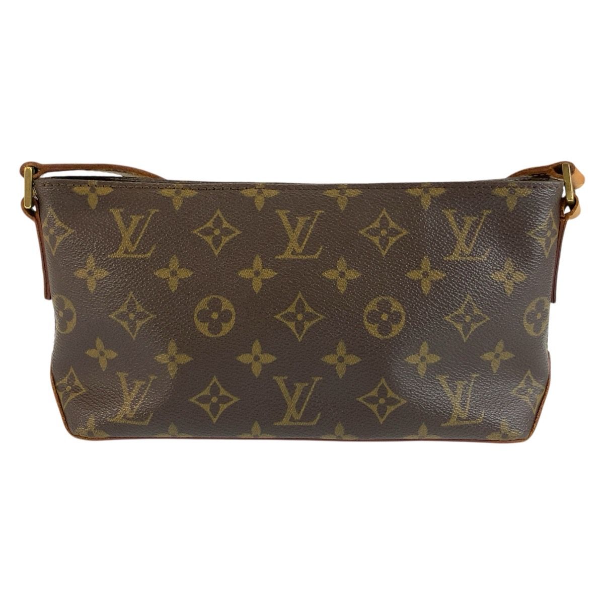 Louis Vuitton Monogram Trotteur Shoulder Bag Pochette Brown Gold Leather — view 2