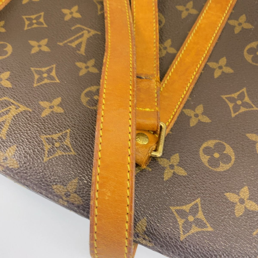 Louis Vuitton Monogram Babylon Tote Shoulder Bag Brown Gold Leather — view 6