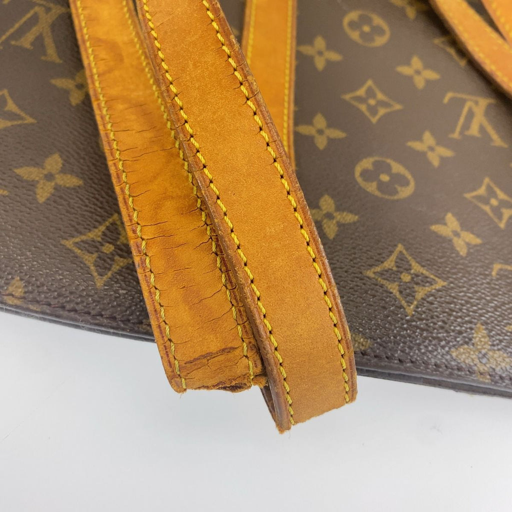 Louis Vuitton Monogram Babylon Tote Shoulder Bag Brown Gold Leather — view 7