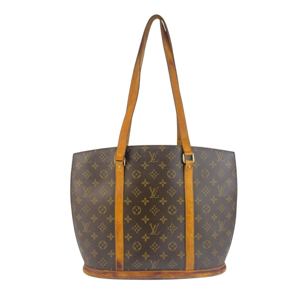 Louis Vuitton Monogram Babylon Tote Shoulder Bag Brown Gold Leather — view 2