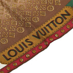 Louis Vuitton Carre Monogram Map Scarf Brown Multicolor Silk — view 2