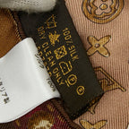 Louis Vuitton Carre Monogram Map Scarf Brown Multicolor Silk — view 4