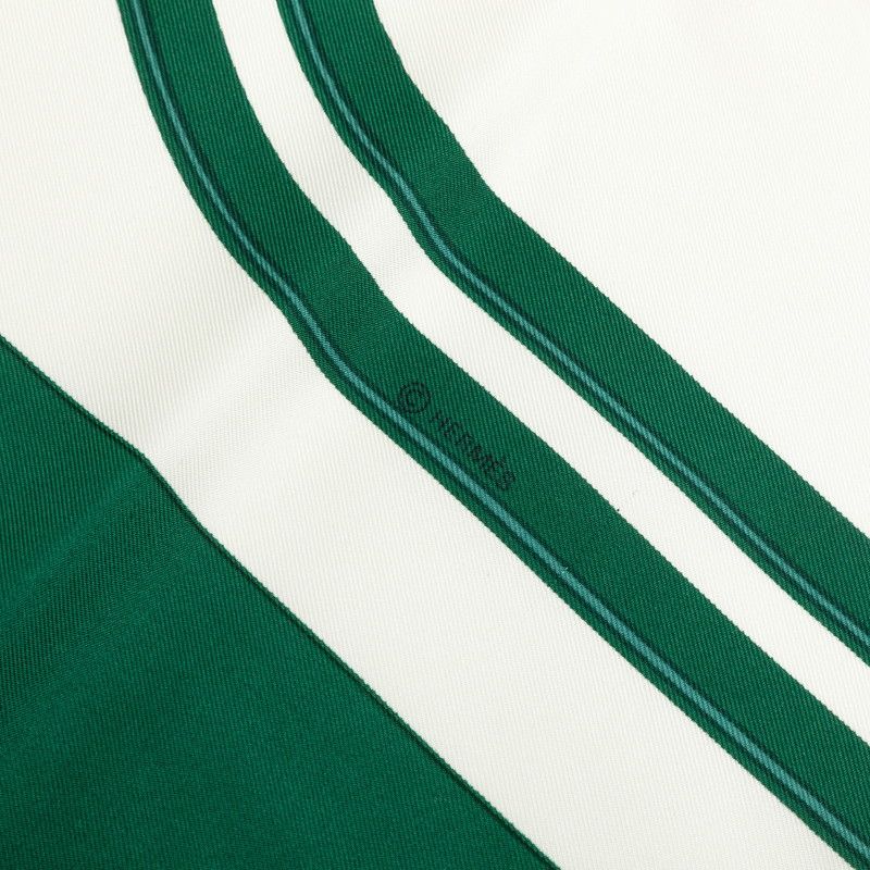 Hermes Carre 90 Brides de Gala Ceremonial Bridle Scarf Large Format Green — view 5