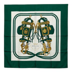 Hermes Carre 90 Brides de Gala Ceremonial Bridle Scarf Large Format Green