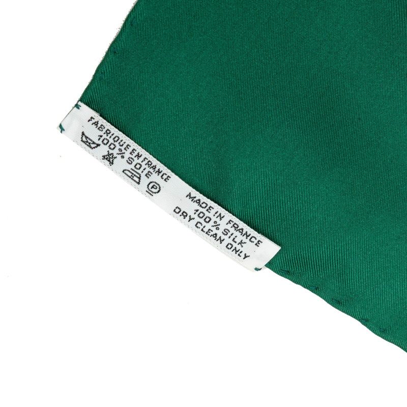 Hermes Carre 90 Brides de Gala Ceremonial Bridle Scarf Large Format Green — view 7