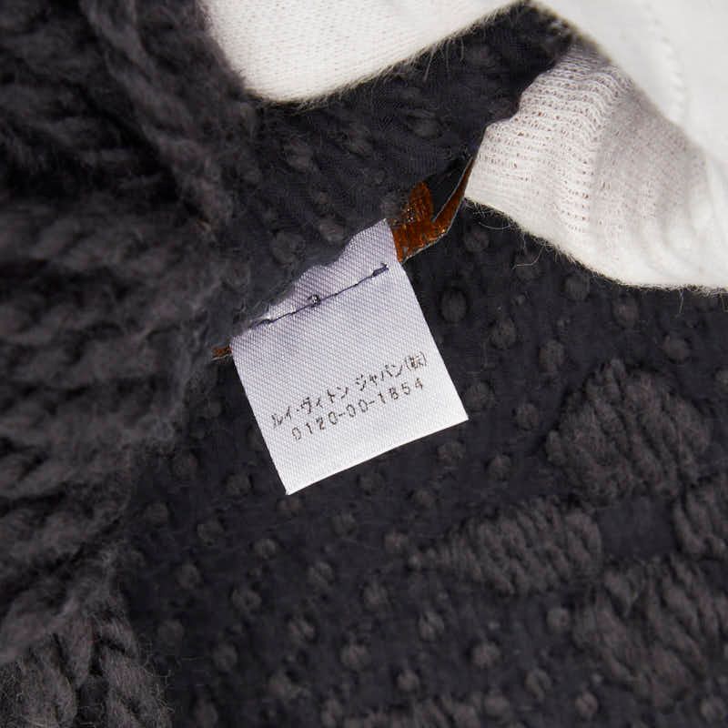Louis Vuitton Logomania Scarf Black Wool Silk — view 4
