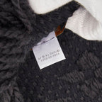 Louis Vuitton Logomania Scarf Black Wool Silk — view 4
