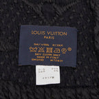 Louis Vuitton Logomania Scarf Black Wool Silk — view 3
