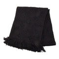 Louis Vuitton Logomania Scarf Black Wool Silk
