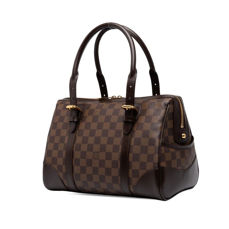 Louis Vuitton Damier Berkeley Mini Boston Bag Brown Leather — view 2
