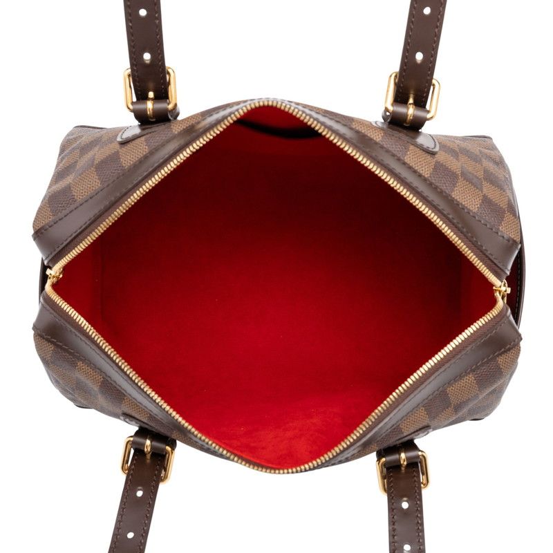 Louis Vuitton Damier Berkeley Mini Boston Bag Brown Leather — view 4