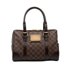 Louis Vuitton Damier Berkeley Mini Boston Bag Brown Leather
