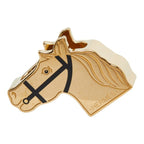 Hermes Twilly Ring Quadrige Horse Motif Scarf Gold Black Plated — view 2