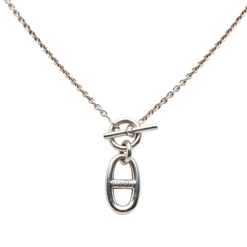 Hermes Chaine D'ancre Amulette Necklace Silver — view 2