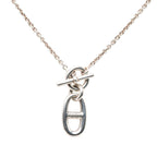 Hermes Chaine D'ancre Amulette Necklace Silver