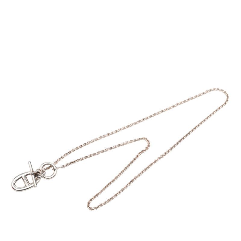 Hermes Chaine D'ancre Amulette Necklace Silver — view 4