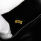 Chanel CC Logo Vanity Bag Handbag Black Gold Caviar Leather — view 6