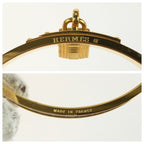 Hermes Kelly Bangle Bracelet Gold Plated Leather — view 4