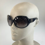 Fendi FF Logo Sunglasses Black Silver Acetate Eyewear — view 8