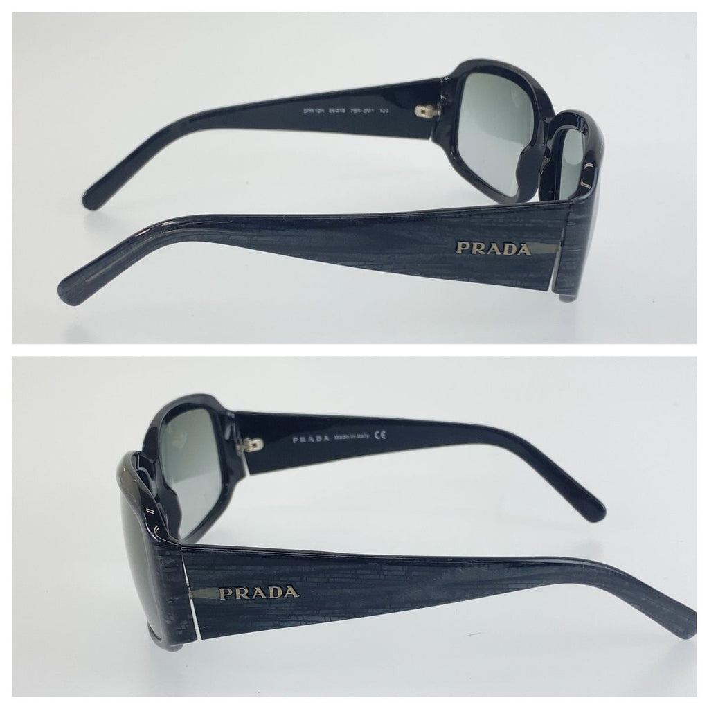 Prada Logo Sunglasses Gray Acetate Eyewear — view 7