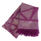 Gucci Shawl Purple Silver Glitter Rayon Wool Scarf — view 3