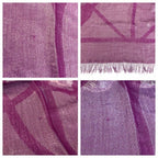 Gucci Shawl Purple Silver Glitter Rayon Wool Scarf — view 6