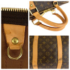 Louis Vuitton Monogram Keepall 50 Boston Bag Brown Gold Leather — view 5
