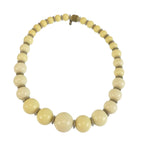 Saint Laurent Prayer Beads Necklace Cream White Natural Stone — view 2