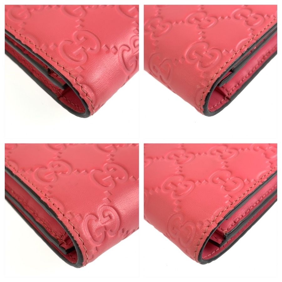Gucci Guccissima Wallet Pink Leather — view 7
