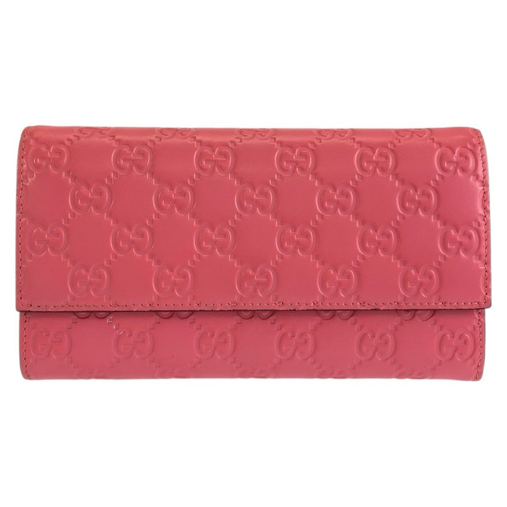 Gucci Guccissima Wallet Pink Leather