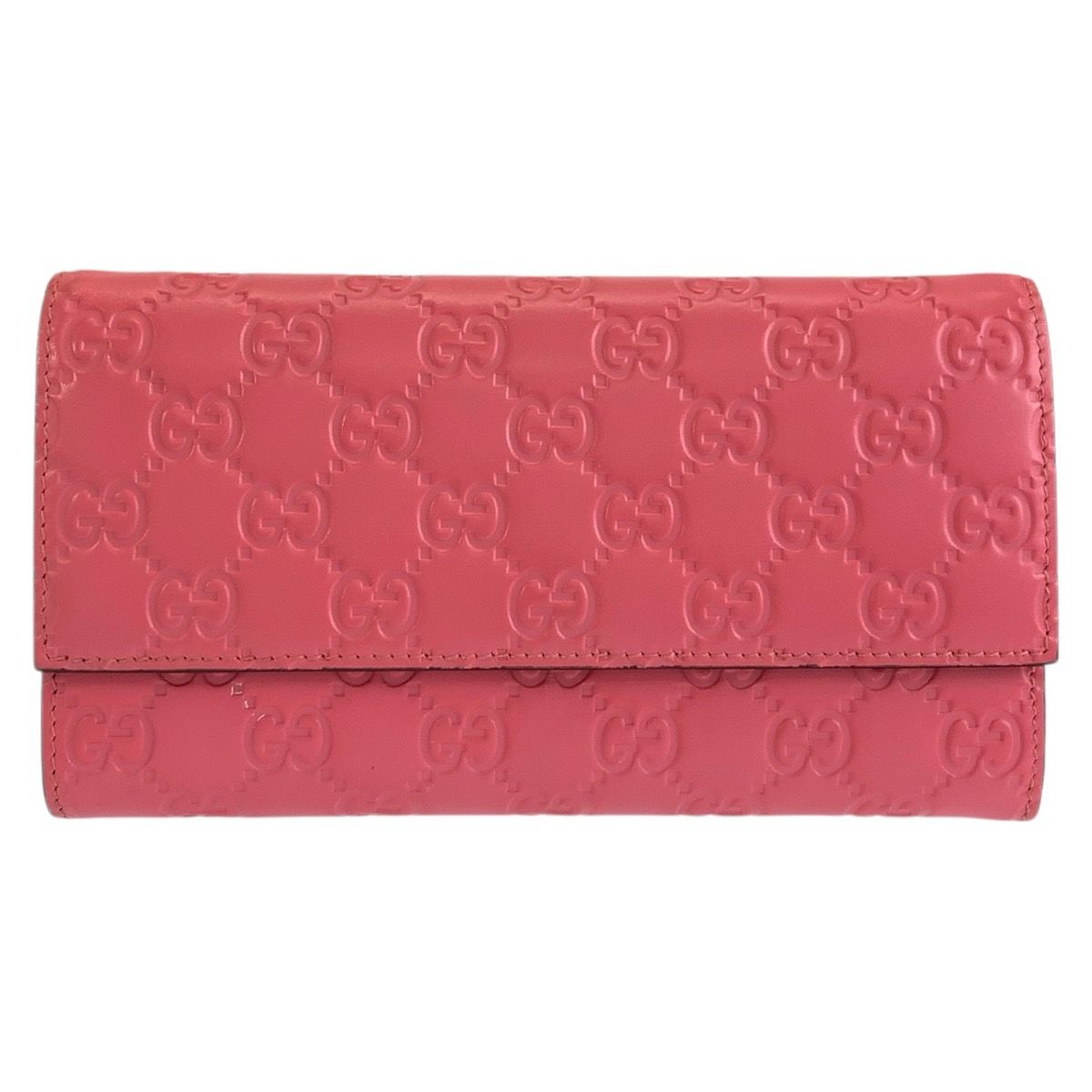 Gucci Guccissima Wallet Pink Leather