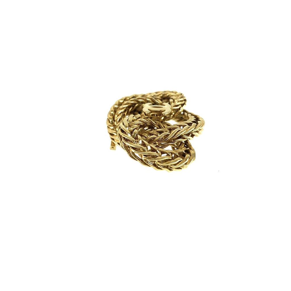 Chanel CC Logo Brooch Gold Metal — view 4