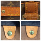 Louis Vuitton Monogram Keepall Bandouliere 50 Boston Bag Brown Gold Leather — view 4