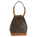 Louis Vuitton Monogram Noe Drawstring Bag Brown Gold Leather
