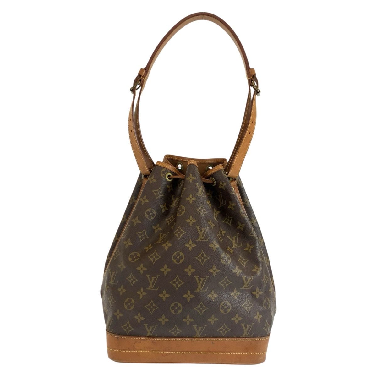 Louis Vuitton Monogram Noe Drawstring Bag Brown Gold Leather — view 2