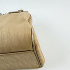 Dior Trotter Braided Handle D Charm Handbag Canvas Beige Vintage — view 7
