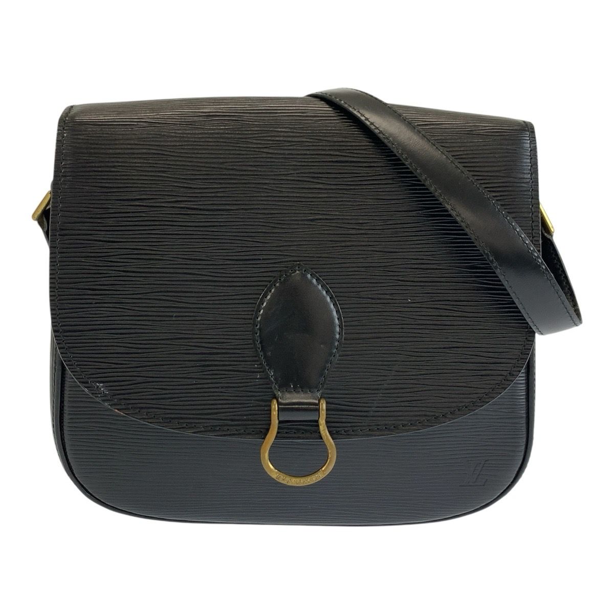 Louis Vuitton Epi Saint-cloud Shoulder Bag Pochette Black Gold Leather