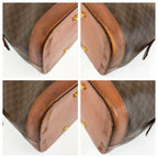Celine Macadam Handbag Brown Gold Leather — view 4