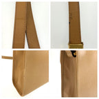 Saint Laurent YSL Shoulder Bag Pochette Beige Gold Leather — view 6