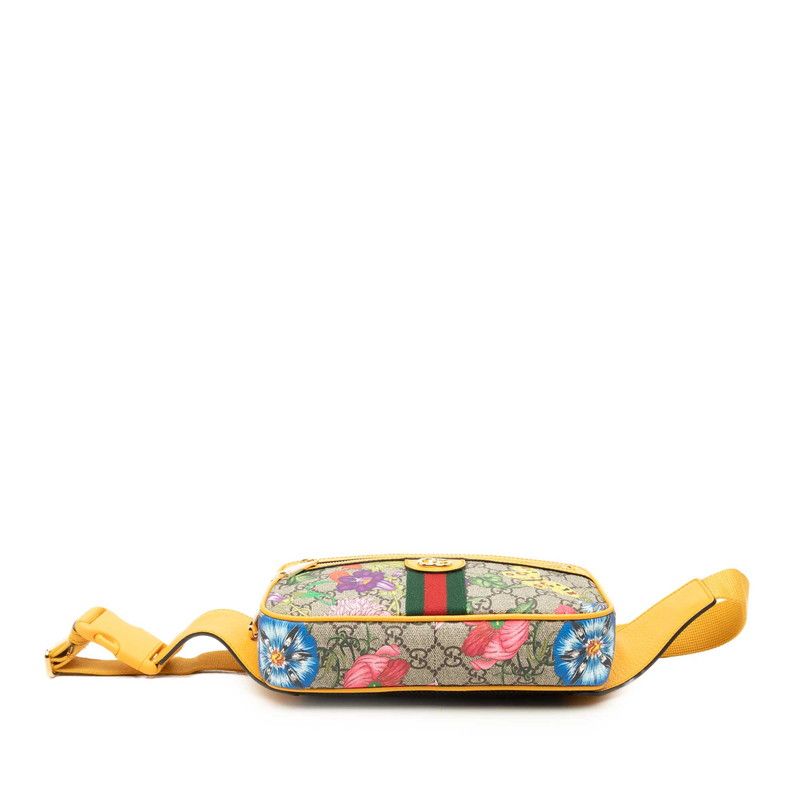Gucci Ophidia GG Flora Belt Bag Yellow Multicolor Leather — view 3