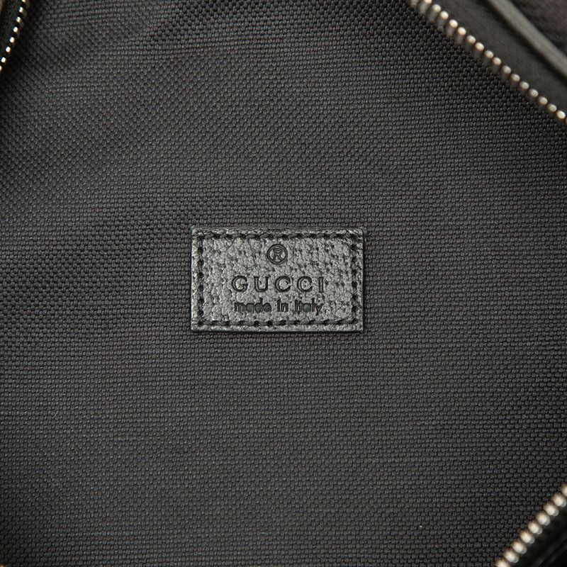 Gucci Jumbo GG Belt Bag Black Canvas Leather — view 5