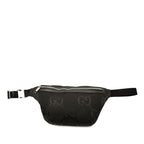Gucci Jumbo GG Belt Bag Black Canvas Leather