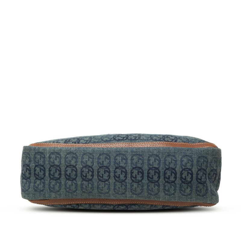 Gucci Abbey Bag Handbag Blue Brown Denim Leather — view 3
