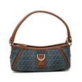 Gucci Abbey Bag Handbag Blue Brown Denim Leather