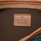 Gucci Abbey Bag Handbag Blue Brown Denim Leather — view 5