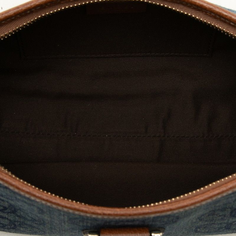 Gucci Abbey Bag Handbag Blue Brown Denim Leather — view 4