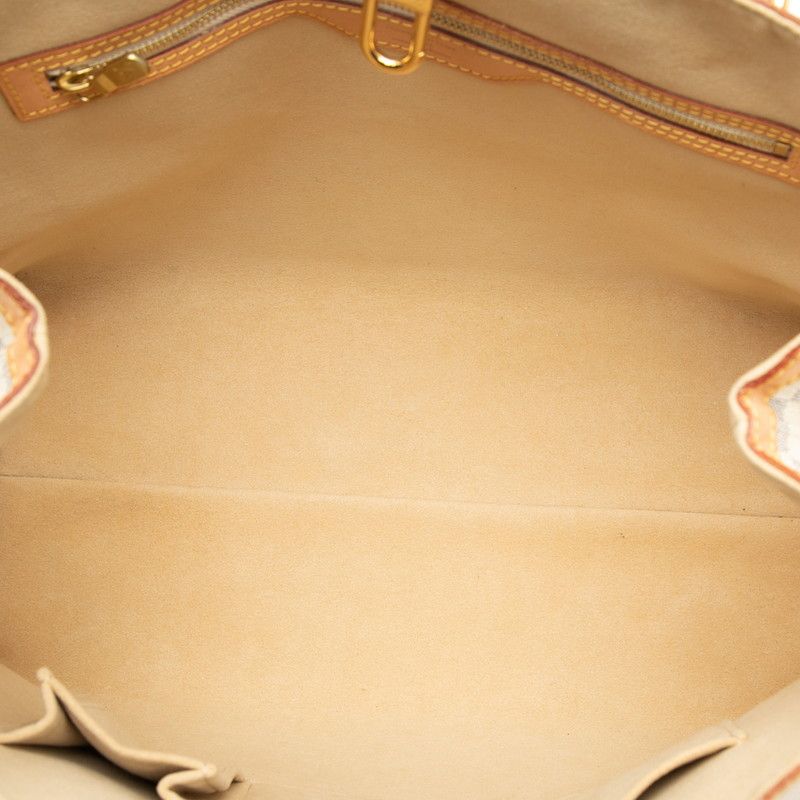 Louis Vuitton Damier Azur Hampstead MM Tote Shoulder Bag White Leather — view 4