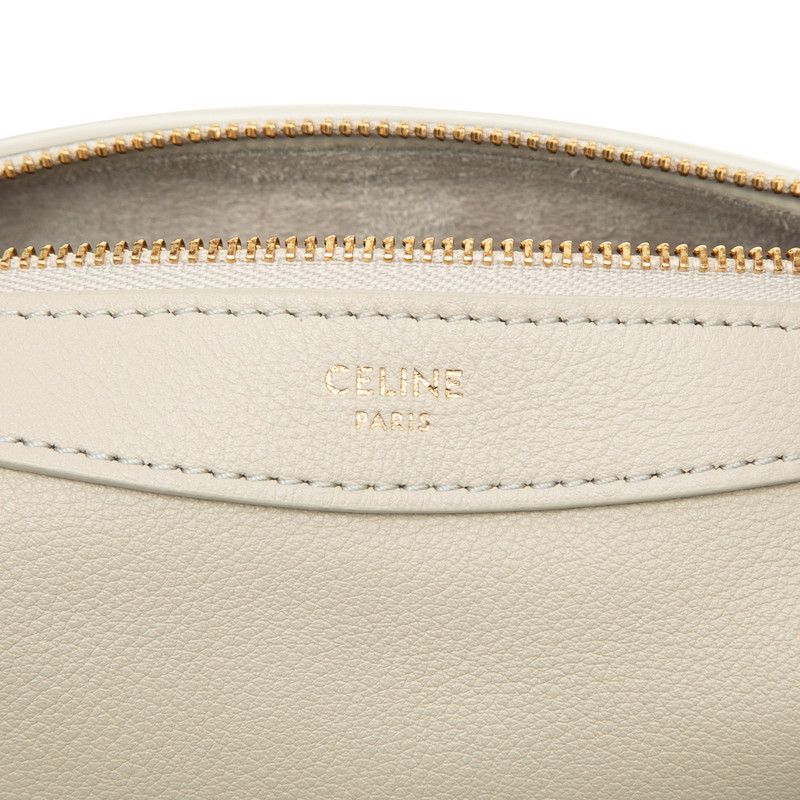 Celine Mini Romy Bag Handbag Ivory Gray Leather — view 5