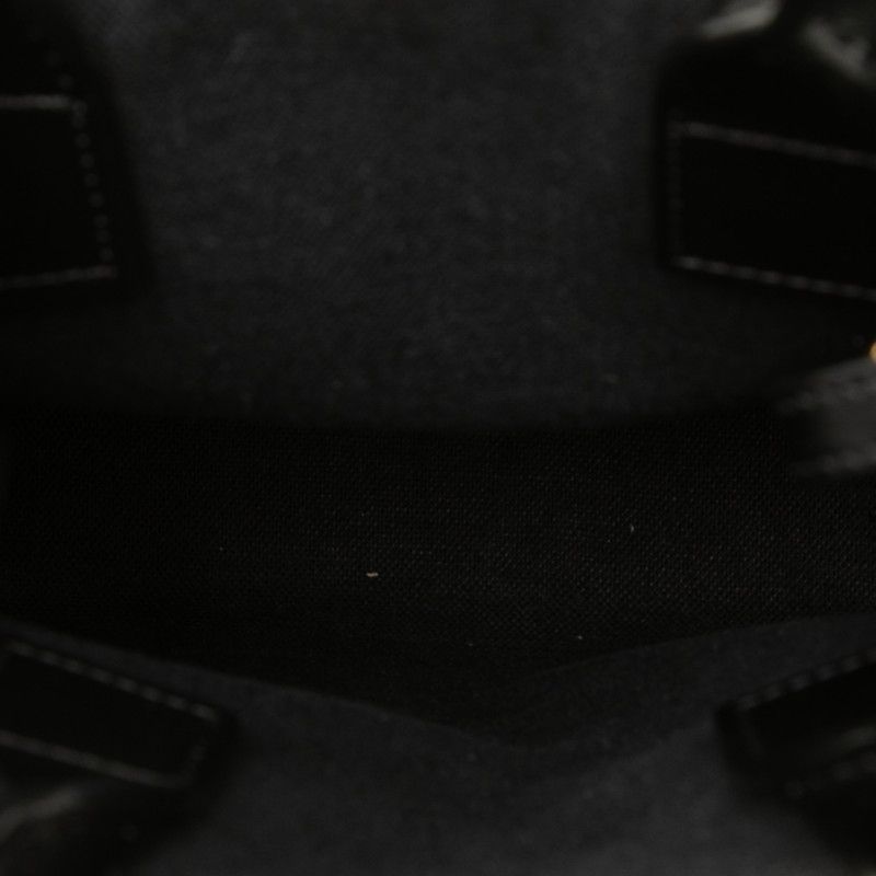 Celine Mini Vertical Cabas 2-Way Shoulder Bag Black Canvas Leather — view 4