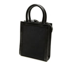Celine Mini Vertical Cabas 2-Way Shoulder Bag Black Canvas Leather — view 2